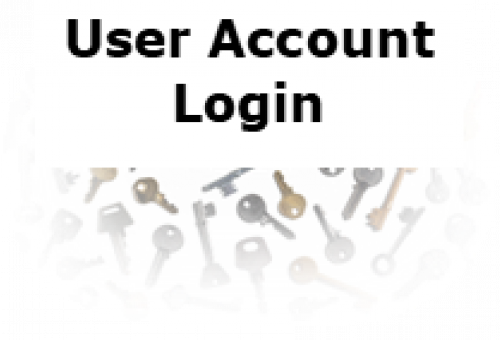 Image of random keys with words User Account Login 