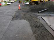 Gravel fills section of street where water line was installed in St. Helens