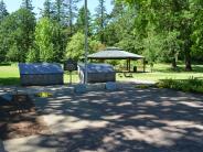 St. Helens McCormick Park Veterans Memorial with brick path and war memorials