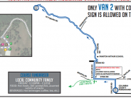 Racecourse map from Columbia County Fairgrounds to Pittsburg Road 