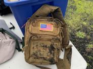 Green bag with USA Flag patch 