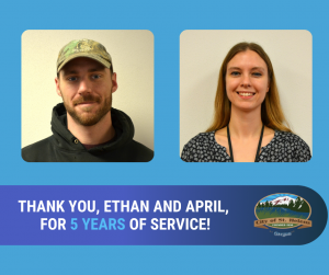 Thank you, Ethan and April, for 5 years of service