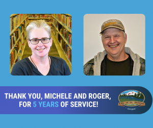 Thank you, Michele and Roger, for 5 Years of Service!