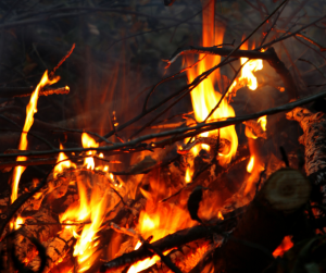 Image of burning yard debris