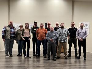 Group photo of members of the March 3 South Columbia County meeting from various city governments and nonprofits.