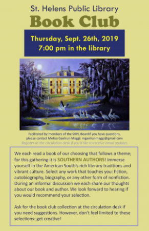 St. Helens Public Library book club: Southern authors