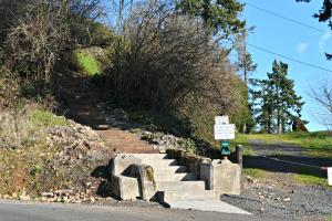 Improved Wyeth Street stairs with new concrete and steps
