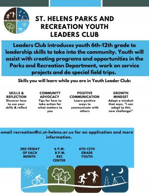 St. Helens Parks and Recreation Youth Leaders Club
