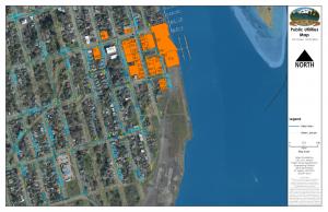 Water shutoff map for November 1, 2024 showing impacted properties 