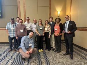 St. Helens Streets and Utilities Extension Project team receiving Oregon APWA Transportation Project of the Year award